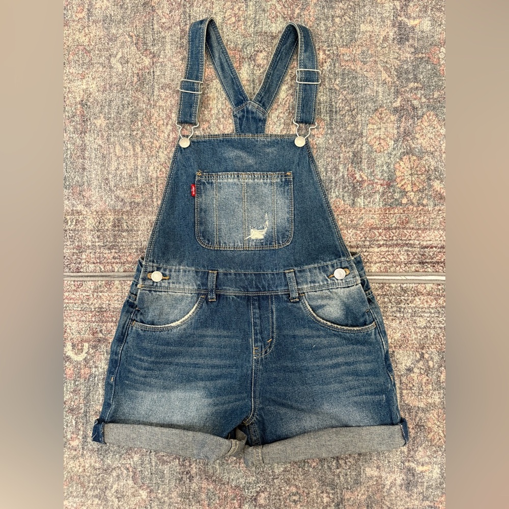 NWOT Kids Levi's Blue Denim Shortalls